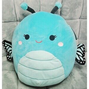 Squishmallows 16" Hydrangea the Teal Monarch Butterfly